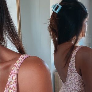 Cheetah Print Cutout One Piece Swimsuit